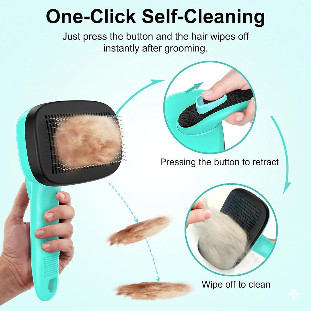 Self-Cleaning Slicker Brush for Dogs & Cats