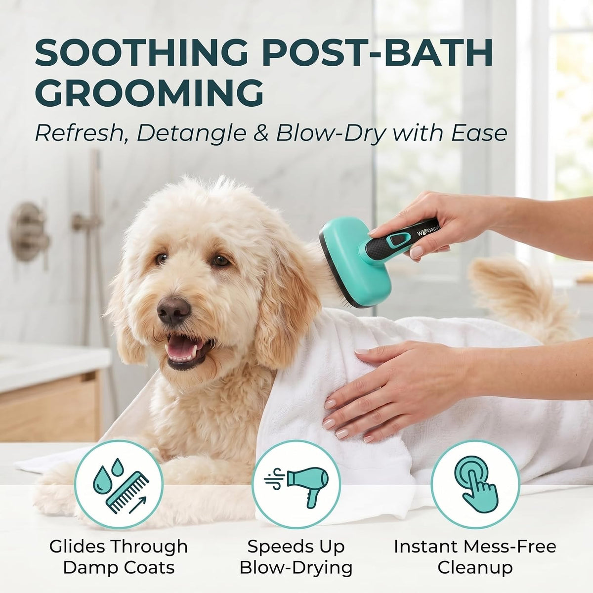 Self-Cleaning Slicker Brush for Dogs & Cats