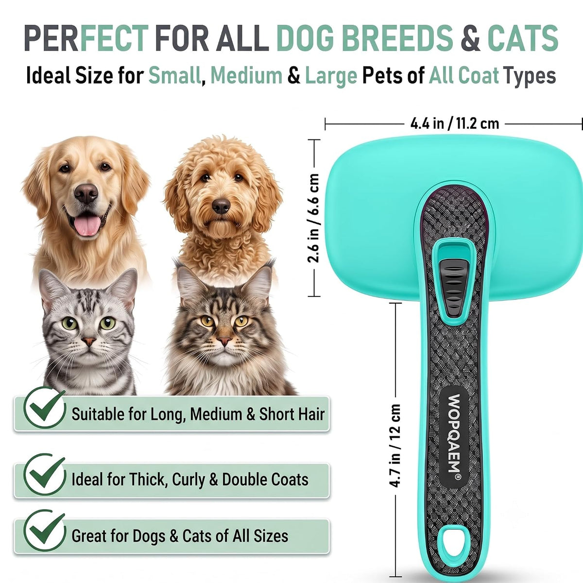 Self-Cleaning Slicker Brush for Dogs & Cats